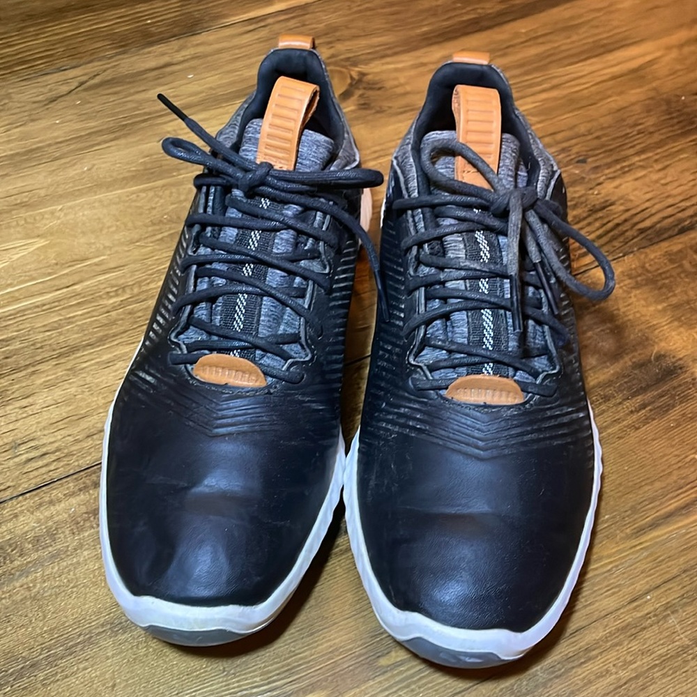 Puma Golf Men's Ignite Pwradapt Leather 2.0 Golf Shoe Black